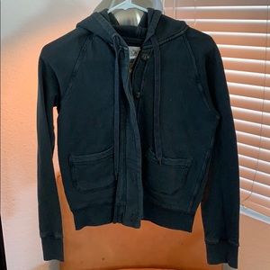 J Crew vintage terry fleece hoodie/full zip size S